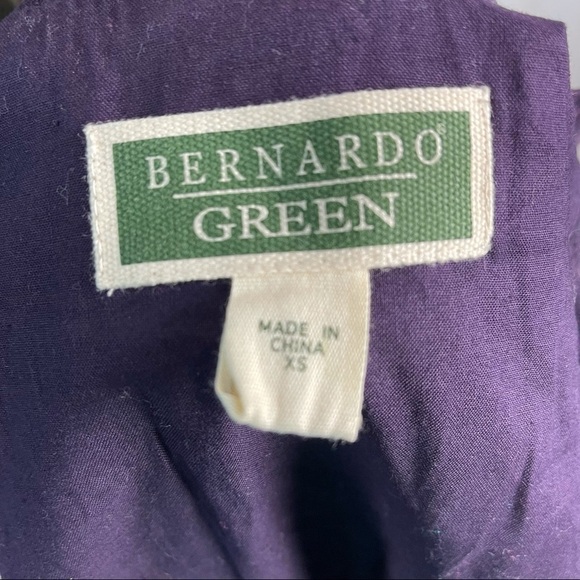 BERNARDO PURPLE SUEDE SNAP BUTTON STAND COLLAR RACING JACKET - Picture 15 of 16